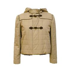 1980s Valentino Tan Cropped Duffle Jacket 6