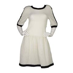 Chanel Black & White Short Sleeve Dress sz 38