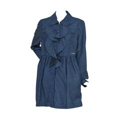 Miu Miu Denim Dress Coat New 44 4