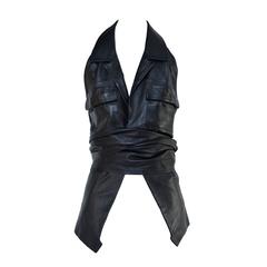 Yves Saint Laurent Lambskin Runway Leather Vest   Seen On Salma  Hayek