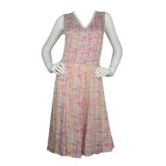 Chanel Multi-Color Silk Sleeveless Dress sz 36