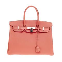 Hermes Birkin Crevette Clemence with Palladium Hardware 35