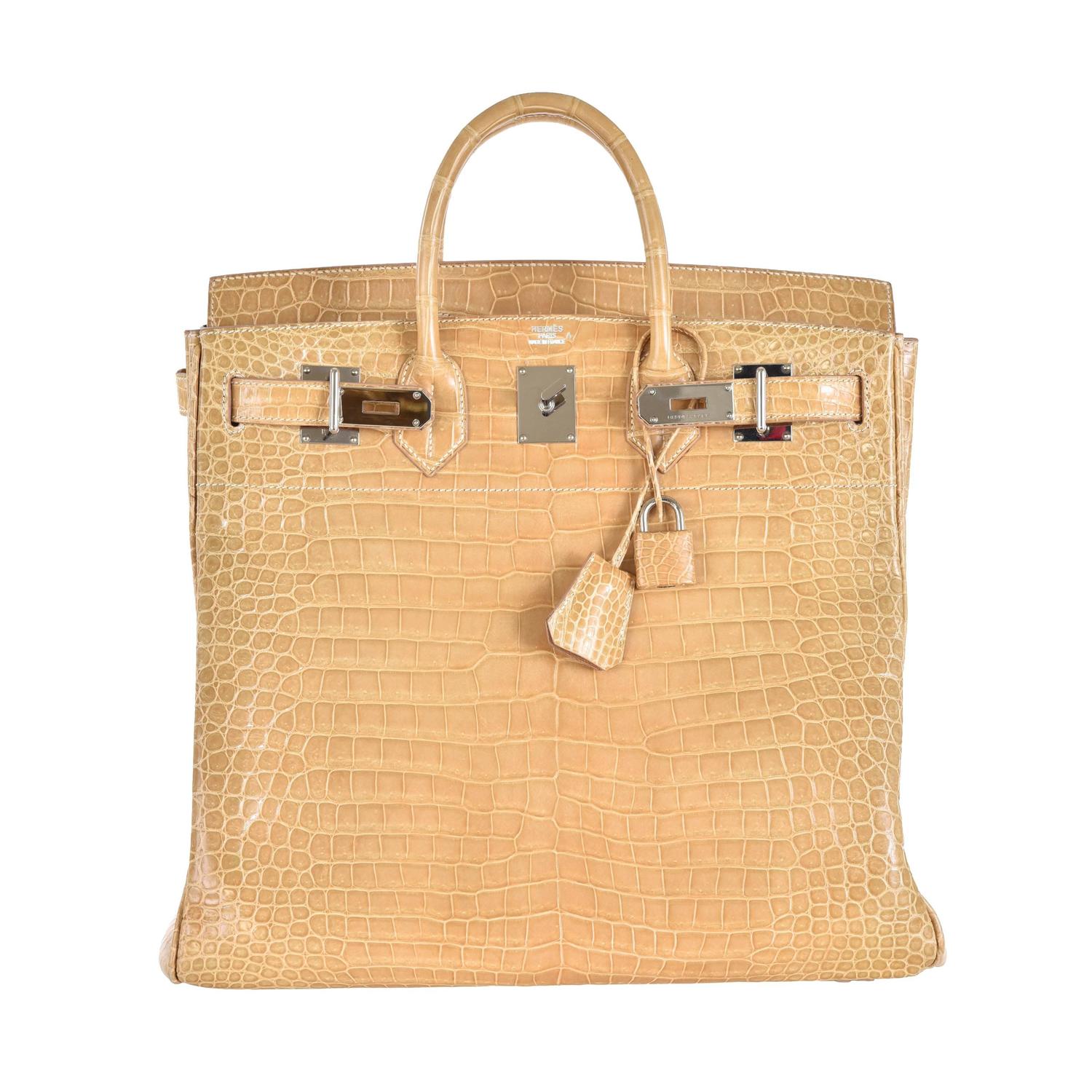 hermes graphite shiny porosus crocodile kelly cut
