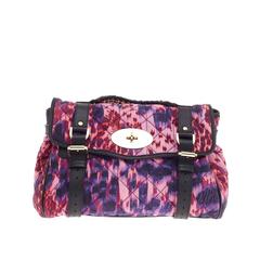 Used Mulberry Alexa Satchel Quilted Printed Denim