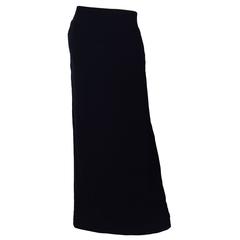 Tom Ford for Gucci Black Silk Velvet 1990s 90s Vintage Full Length Maxi Skirt 4