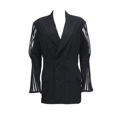 Jean Paul Gaultier double breasted blazer jacket with caged sleeves, c. 1989