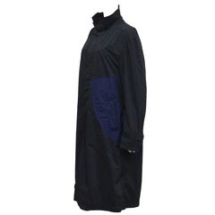Vintage Issey Miyake pinstripe windbreaker coat, c. 1990s