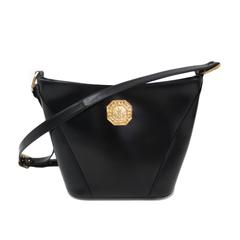 Yves Saint Laurent YSL Black Leather and Gold Hardware Bucket Shoulder Bag