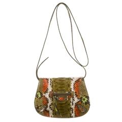 Balenciaga Multicolor Python Leather Crossbody Shoulder Bag