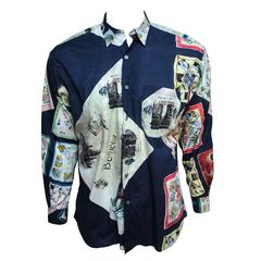 Vintage Paul Smith Shirt with Vibrant Souvenir Scarf Print