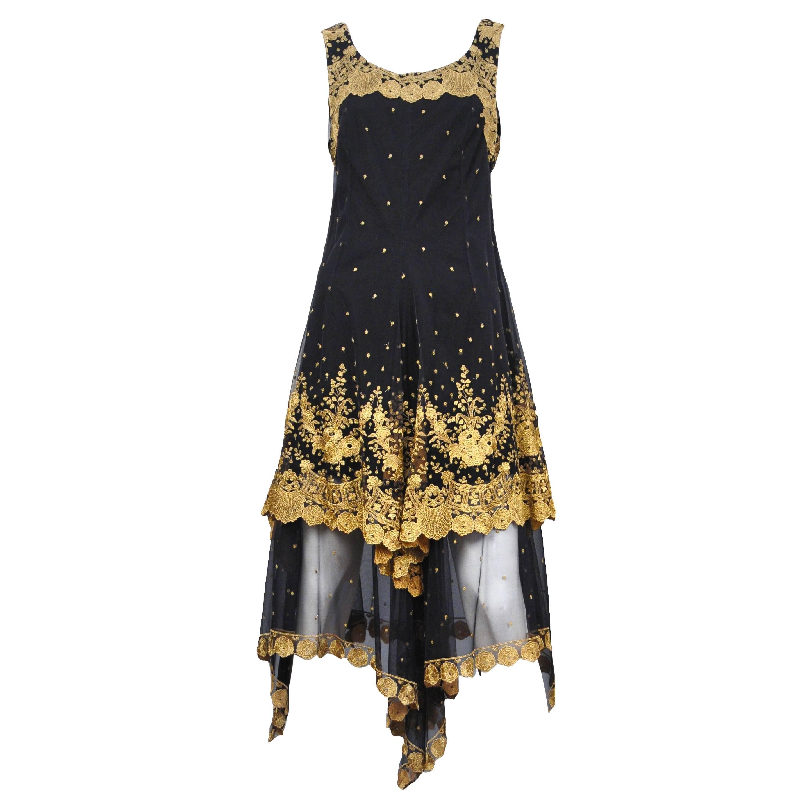 Christian Lacroix Gold Embroidered Gown 