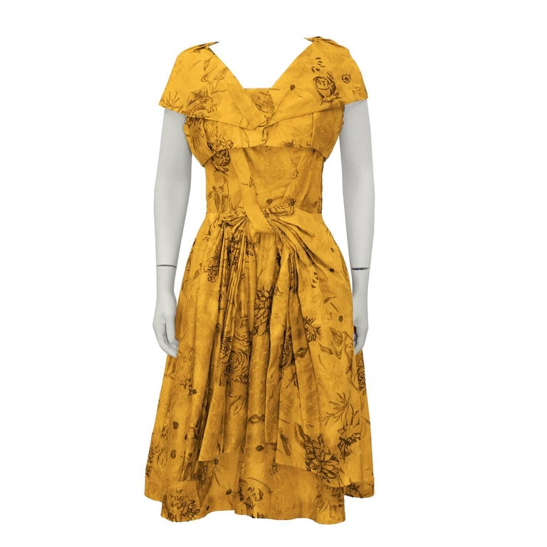 1950's Suzy Perette Marigold Dress at 1stDibs | suzy perette dress