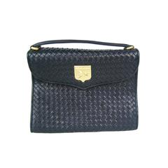 BARRY KIESELSTEIN CORD 1995 Blue Honey Comb Leather handbag Never Used 3