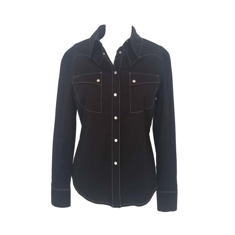 1990s Claude Montana black shirt For Sale at 1stDibs