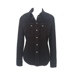1990s Claude Montana black shirt 1
