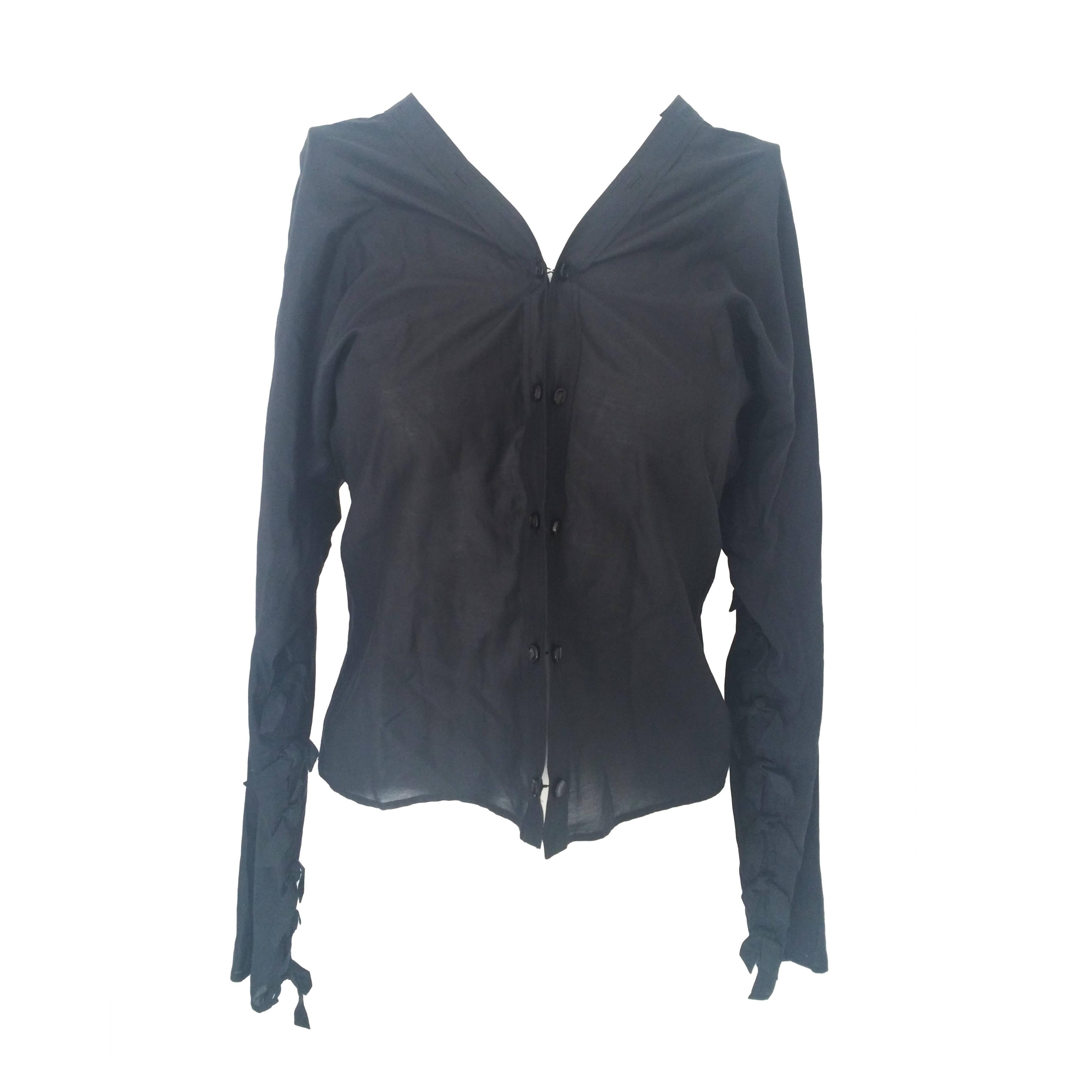 1990s Yves Saint Laurent black shirt For Sale
