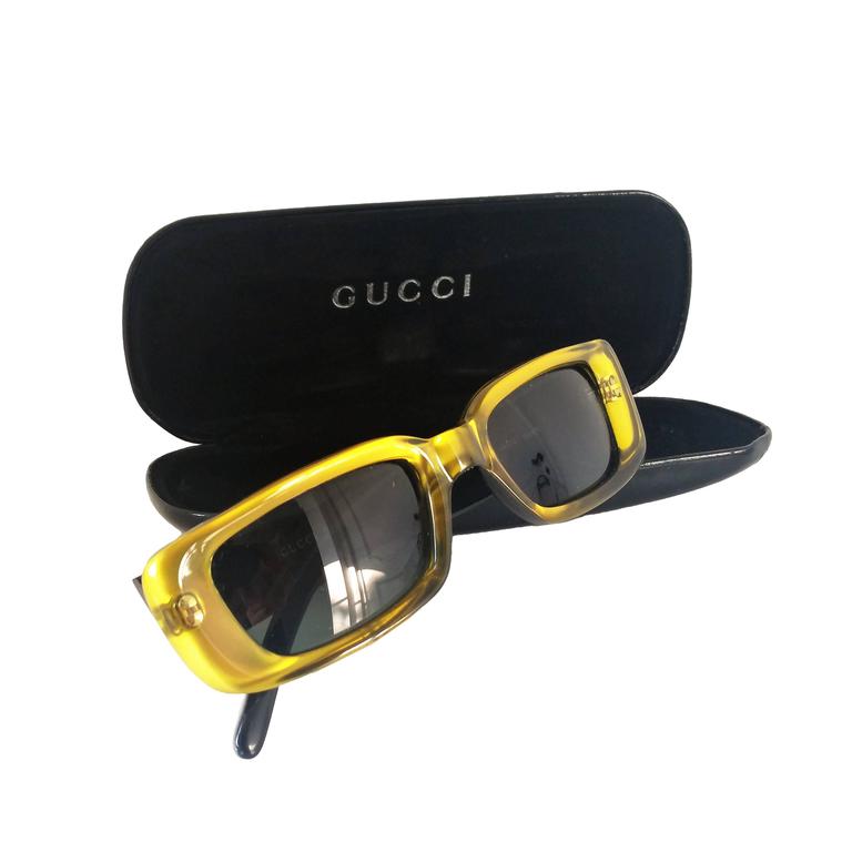 gucci neon yellow sunglasses