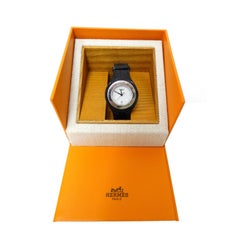 Retro 1996 Hermes "Harnais" Gator Strap Wrist Watch 