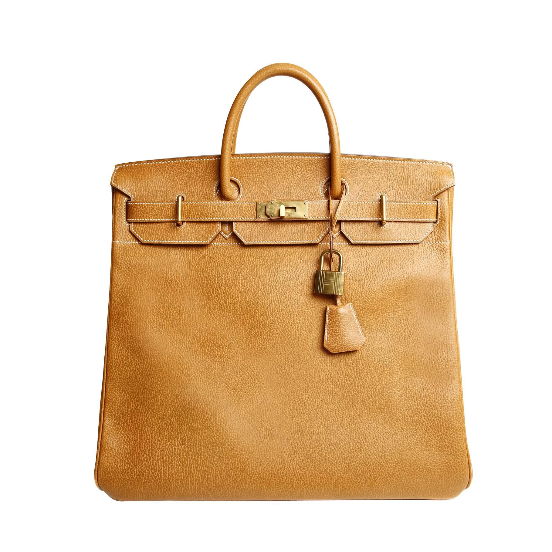 Hermès Natural Ardennes Leather 45 cm HAC Birkin 