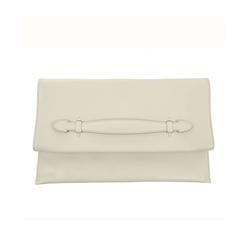 Hermès Gris Perle Leather Envelope Clutch