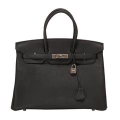 Hermes Black Togo Birkin 35cm Palladium Hardware