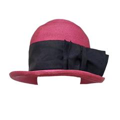Vivienne Westwood mens oversized pink straw hat, c.1990s 1