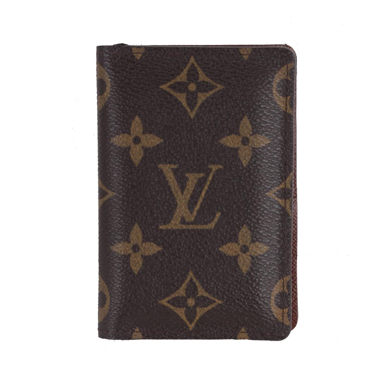 LOUIS VUITTON Brown MONOGRAM Canvas POCKET ORGANISER ID Credit Card