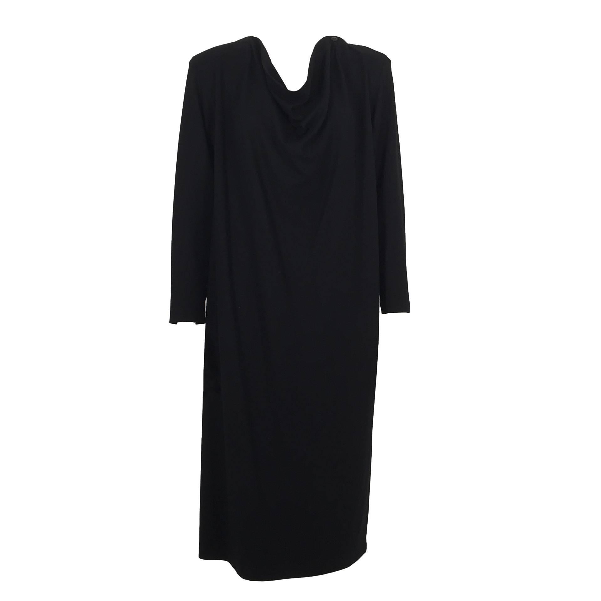 Issey Miyake Black Cashmere Dress For Sale