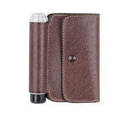 GUCCI Italian VINTAGE Brown Leather 4 KEY CASE Holder KEY RING w/ Torch Light 5
