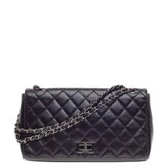 Chanel Diamond Shine Flap Bag Quilted Patent Caviar Medium