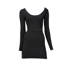 Alaia Black Bodysuit and Skirt 