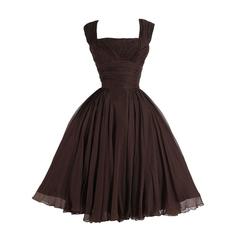Vintage 1950s Peggy Hunt Crepe Dress