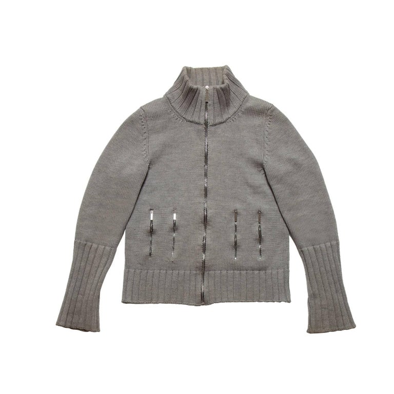 Dior Homme Double Zip Knit Cardigan Hedi Slimane AW 2002 at 1stDibs ...
