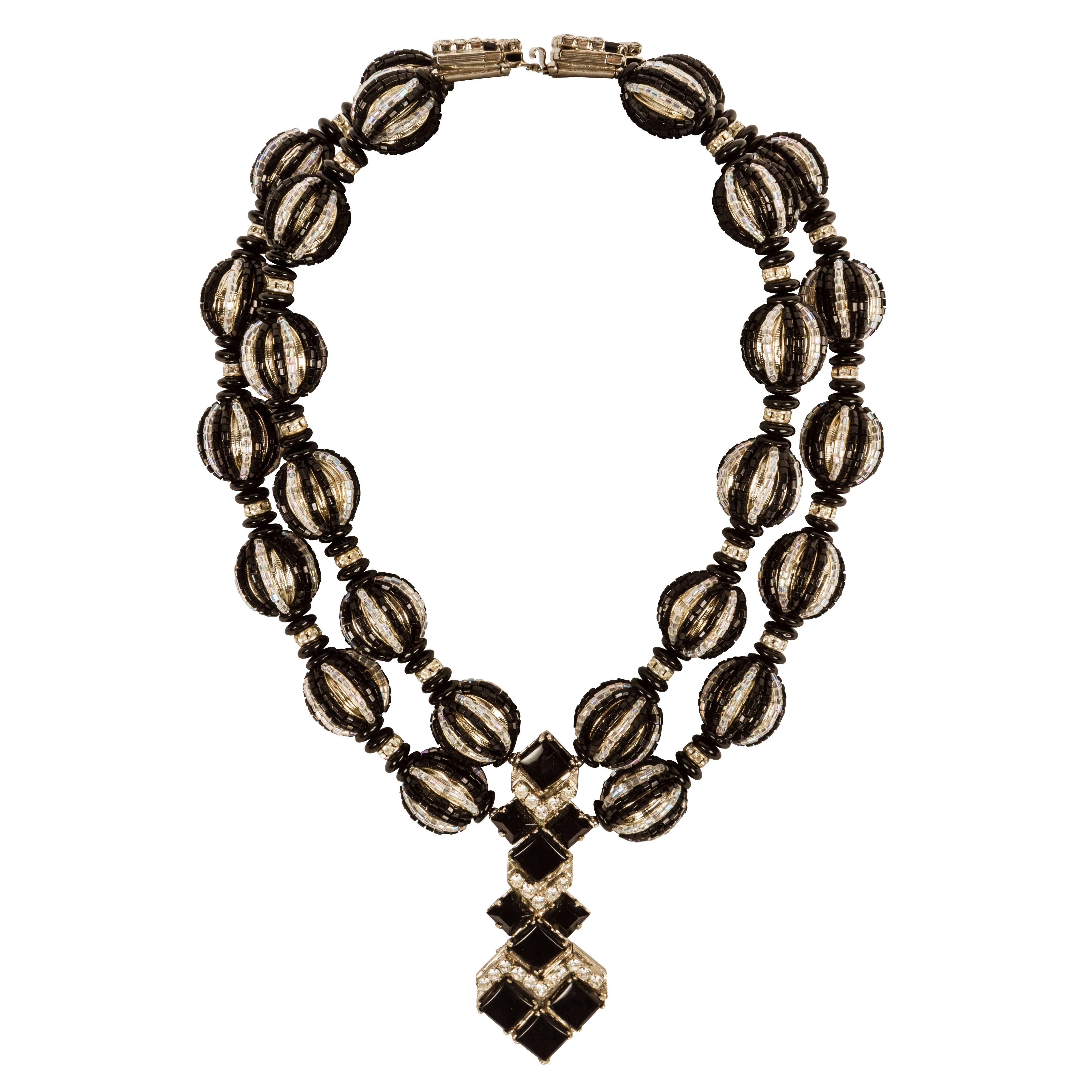 An Art Deco Inspired Necklace by William DeLillo For Sale