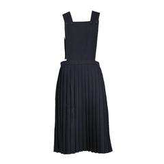 Vintage Comme Des Garcons Navy Pleated Pinafore