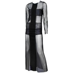 Comme Des Garcons Black Mesh Cross Ensemble