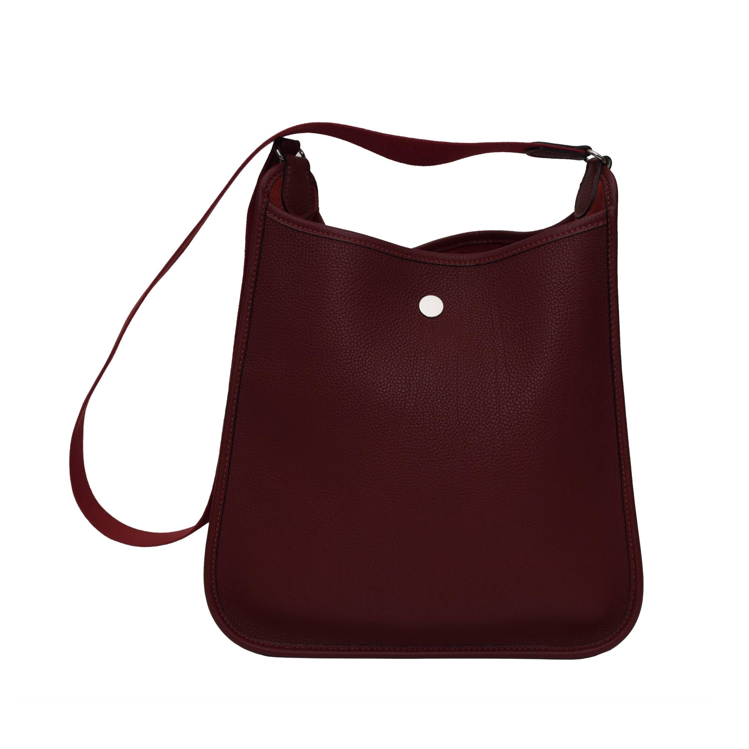 Hermes Vespa PM in Wine Red Color Shoulder Bag