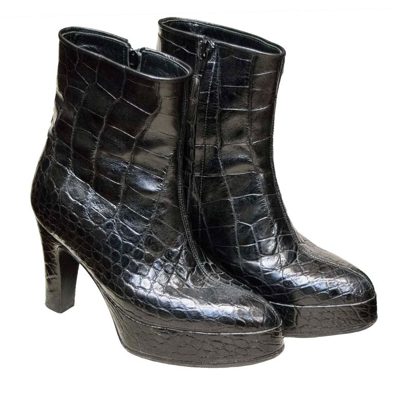 crocodile platform boots