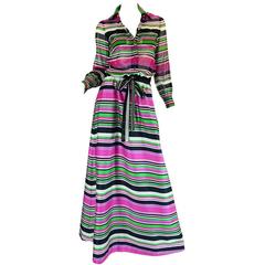 1970s Givenchy Boldly Striped Skirt & Top Dress Set 3