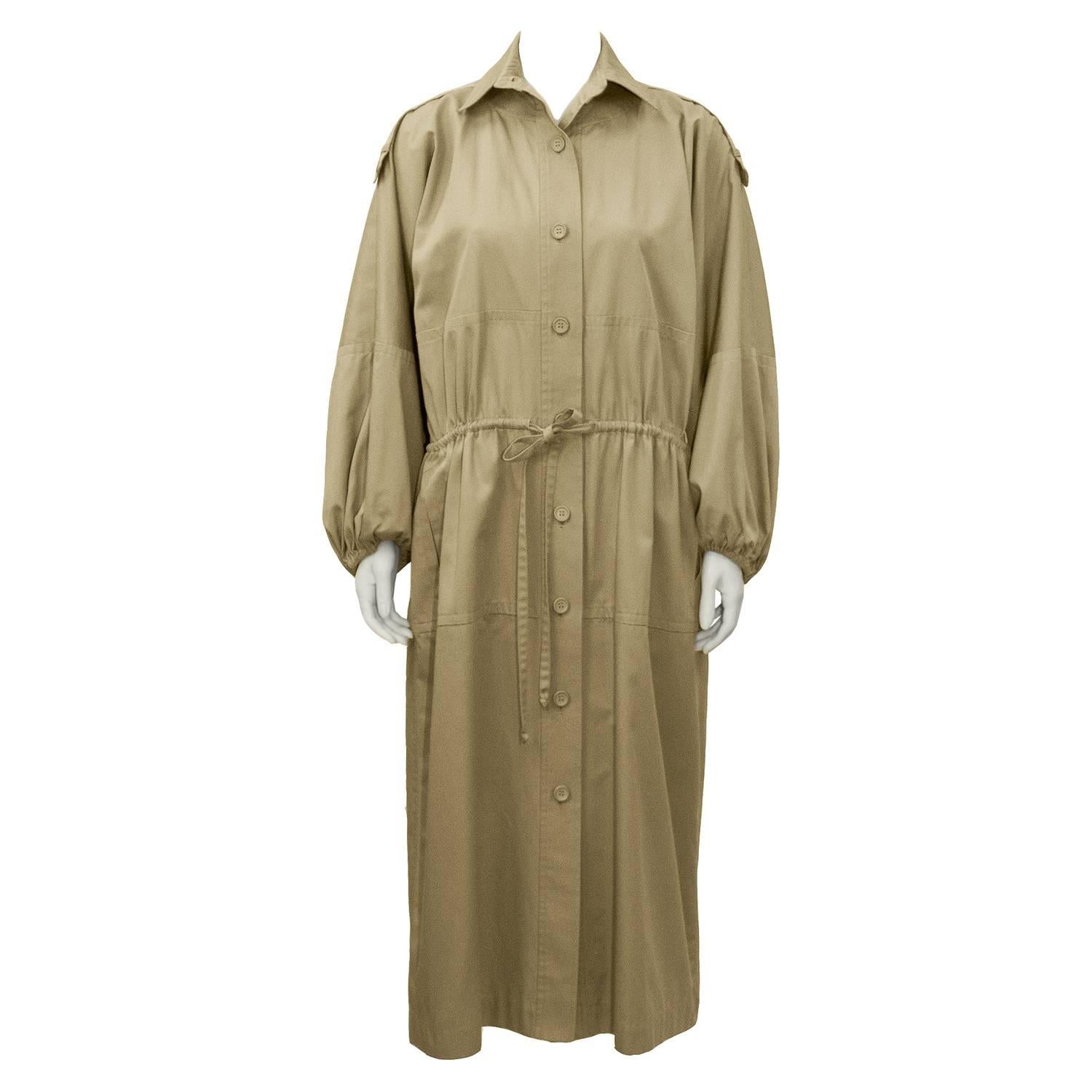 1970's Yves Saint Laurent YSL Safari Col. Coat Dress