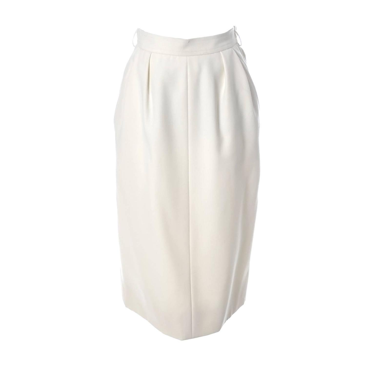 Winter White Wool Skirt 68