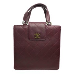 Chanel Burgundy Quilted Leather Flap Bag 