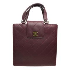 Chanel Burgundy Quilted Leather Flap Bag 3