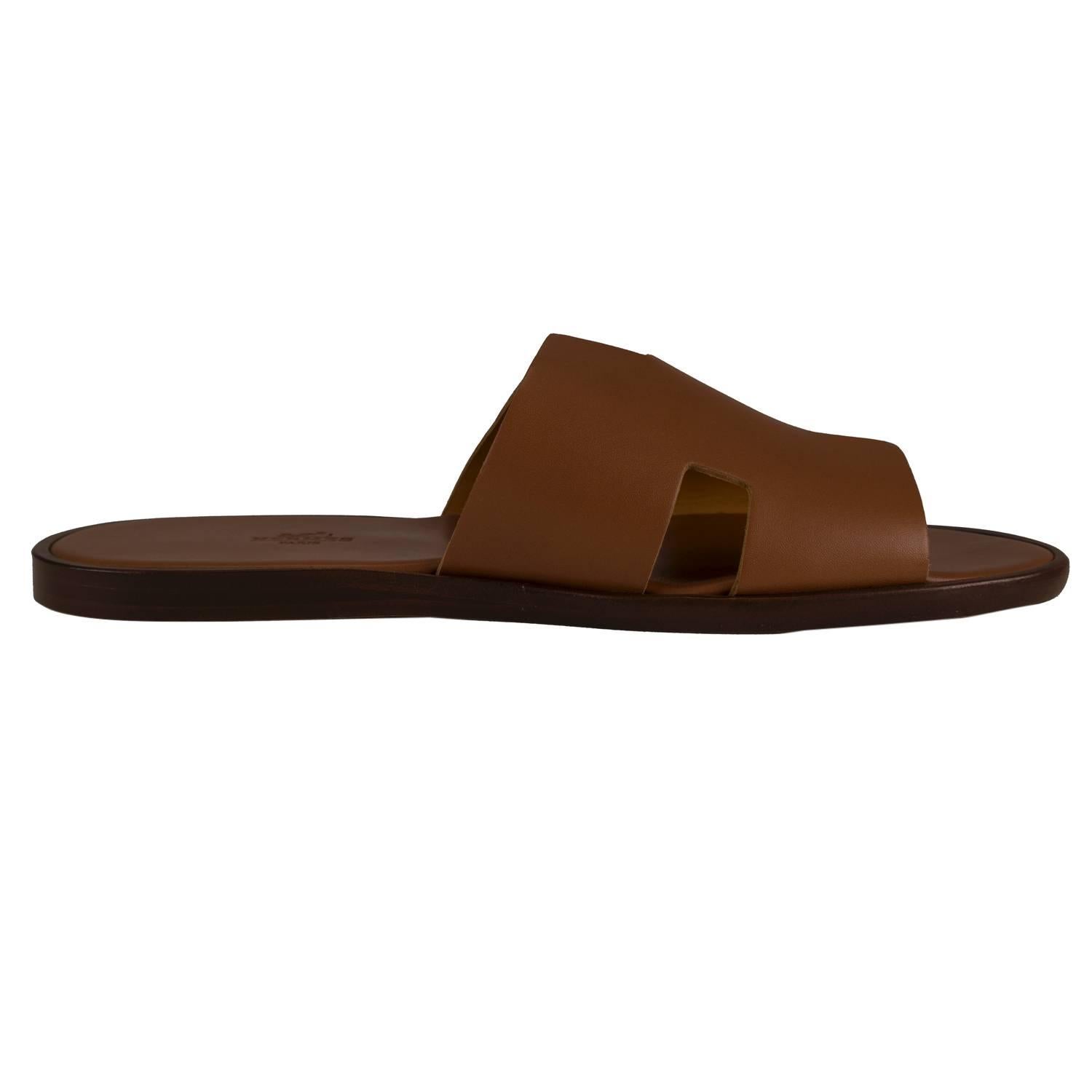 HERMES SANDALS IZMIR VEAU 41 Gold 2015.