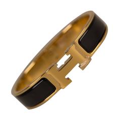 Hermes  Bracelet Clic H PM  Black Gold Hardware 2015