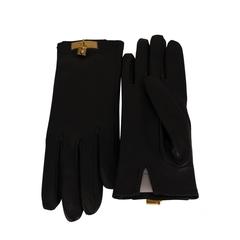 Hermes Gloves Woman Soya 6, 5 Black Gold Hardware 2015.