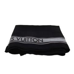 Louis Vuitton Charcoal & Light Grey Stripe Fringe Scarf