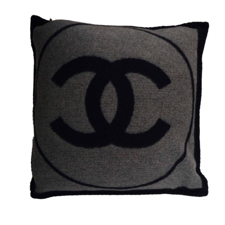 white chanel pillow
