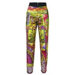 Vintage Gianni Versace printed high waisted pants, c. 1992
