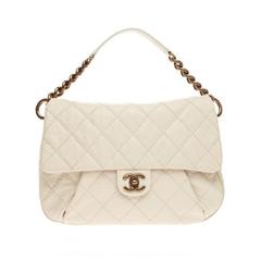 Chanel Coco Pleats Messenger Quilted Calfskin